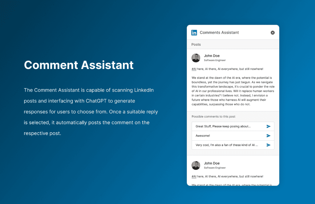 Comment Assistant — AI LinkedIn Comment Generator & Auto-Post Chrome Extension