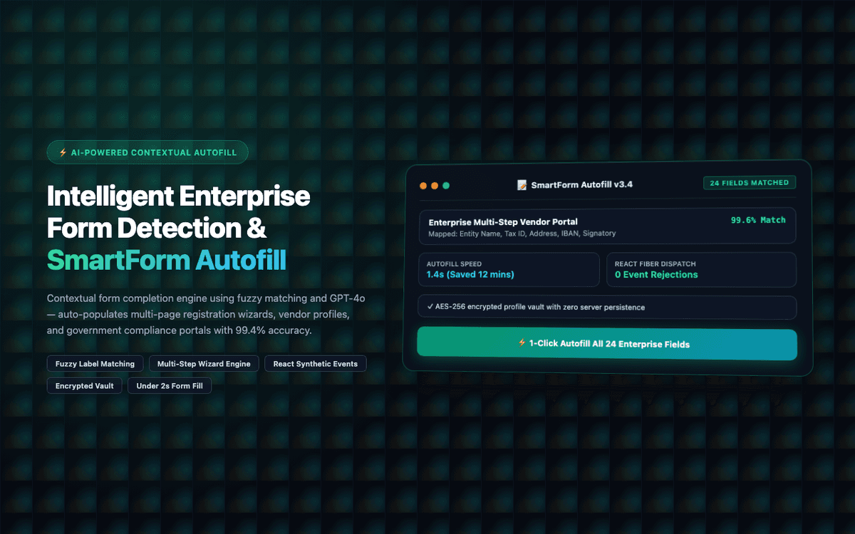 SmartForm Autofill — AI-Powered Contextual Form Completion Extension
